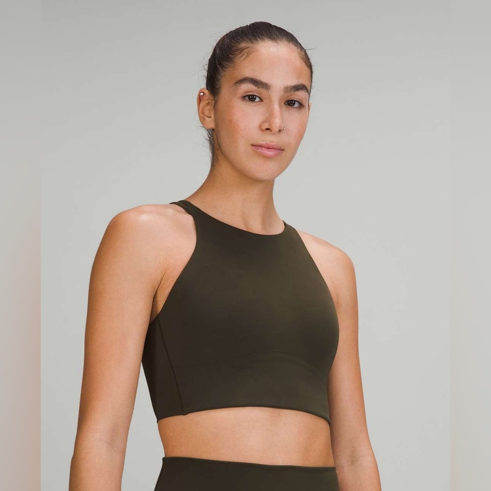 Lululemon Like a Cloud High-Neck Longline Bra *Light Support, B/C Cup
Dark Olive